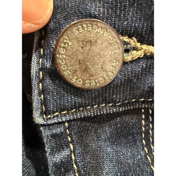 Articles of Society Dark Wash Skinny Jeans Raw Frayed Hem 24 Inseam - Picture 14 of 15